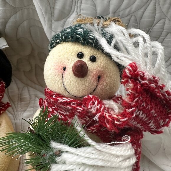 Christmas Decor: Vintage Christmas Plush Snowmen (3) - Picture 3 of 9